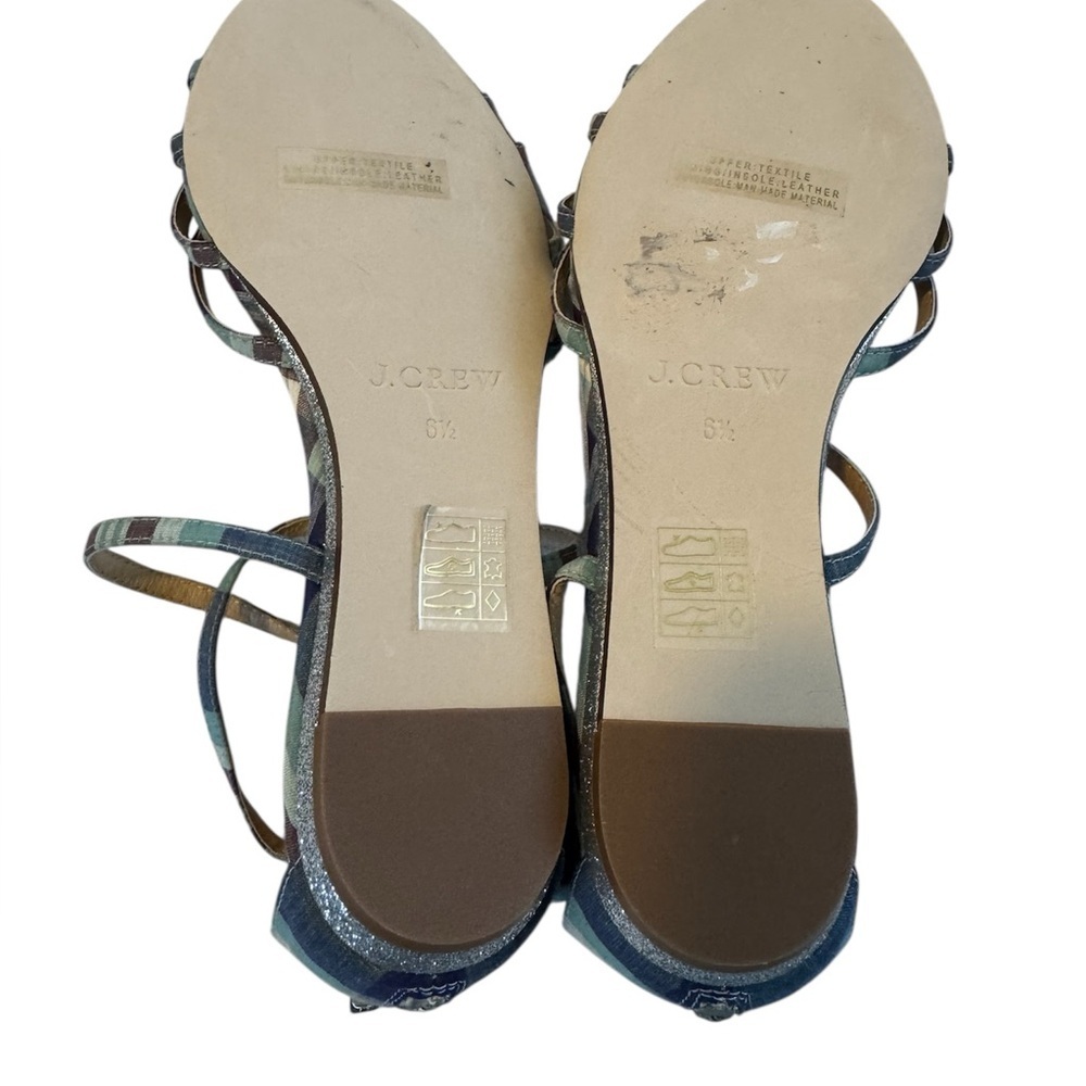 J. Crew Multicolor Plaid Strappy Sandals - Picture 5 of 5